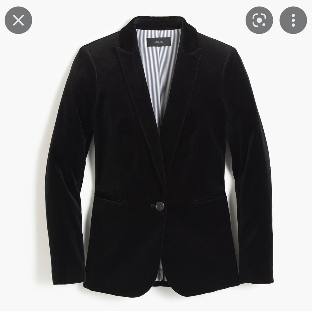 NWT J.Crew Velvet Parke Blazer